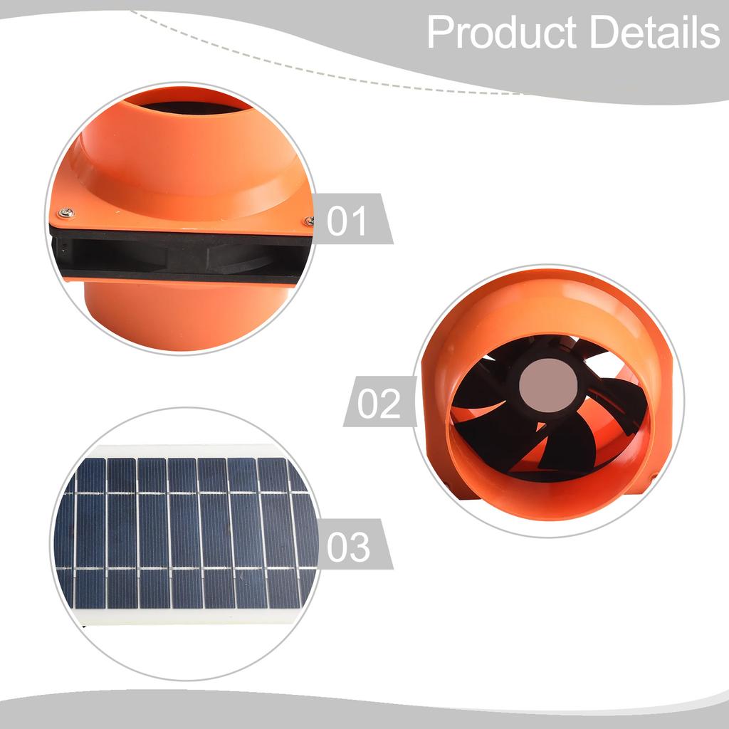 Daylight Operation Color Black 12V Solar Power Fan 4-inch Exhaust Fan Energy-Saving Design Powerful And Efficient