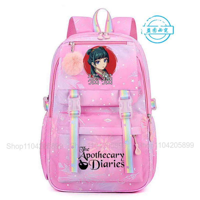 De Apothekersdagboeken Rugzak Voor Meisjes Anime Maomao Mochila Student Schooltas Cartoon Schooltas Cadeau Mode Reizen Rucksack 16 inches