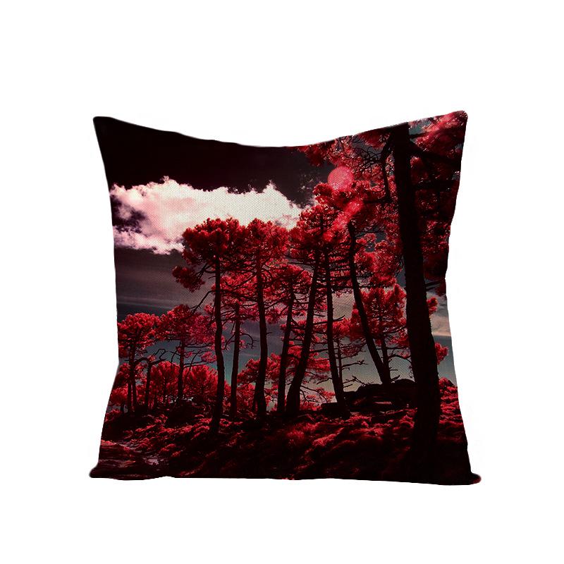 Zuhause Tropische Pflanze Grüne Blätter Polyester Kissenbezug Zuhause Nordischer Ins Stil Kissen Lendenkissenbezug