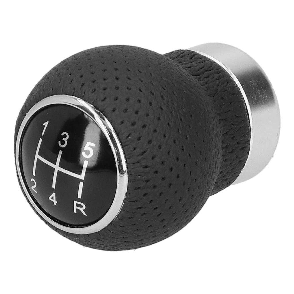 5 Speed Gear Shift Knob Genuine Leather Shifter Stick with Adapter Screw Hex Wrench Universal