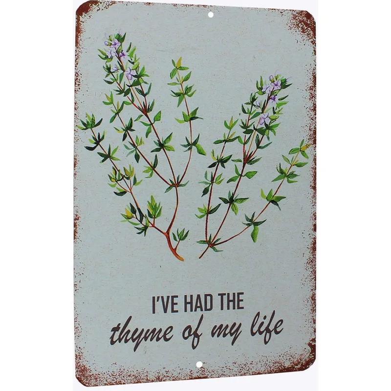 Metal Tin Sign Garden Beautiful Flowers Vintage Tin Sign Flower Lavender Metal Wall Panel Retro Art Decoration for Home Cafe Bar