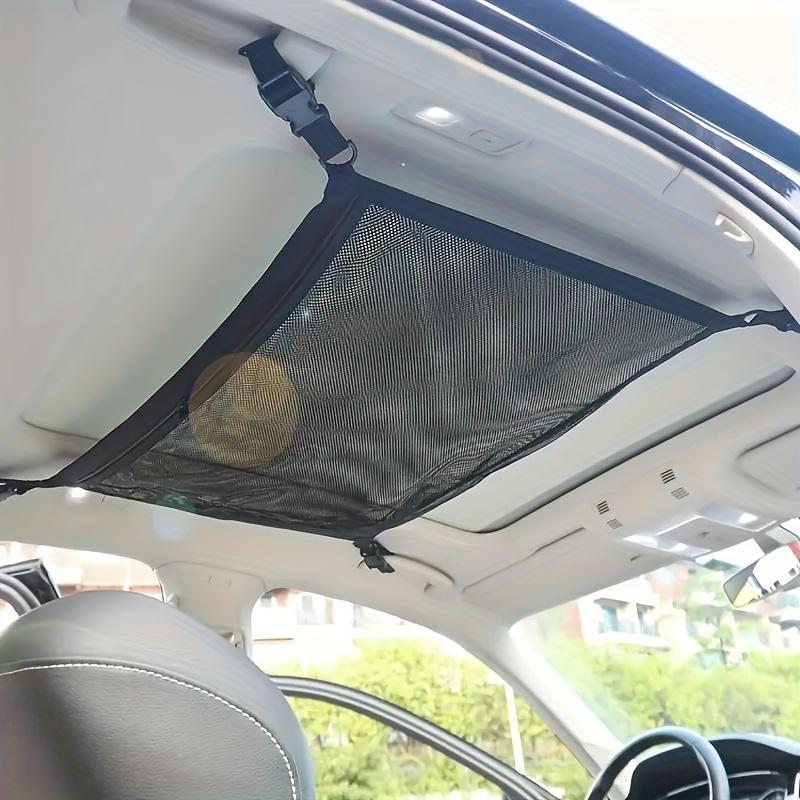 Adjustable Double-Layer Car Ceiling Cargo Net Bag - Fit for SUVs, Long Travel Organizer for Tents, Quilts, Toys, and More, Car Camping Goods Network
