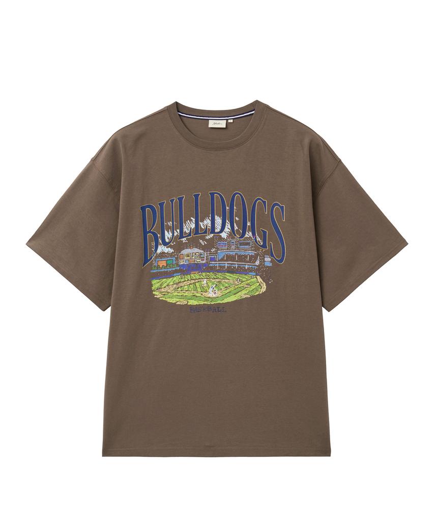 YALE Bulldogs Baseball Graphic T-Shirt_Brown