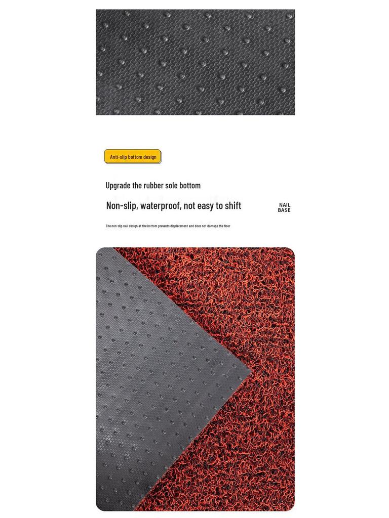 Customizable Non-slip Entrance Door Mat – Thickened Silk Coil Carpet Mat for Home