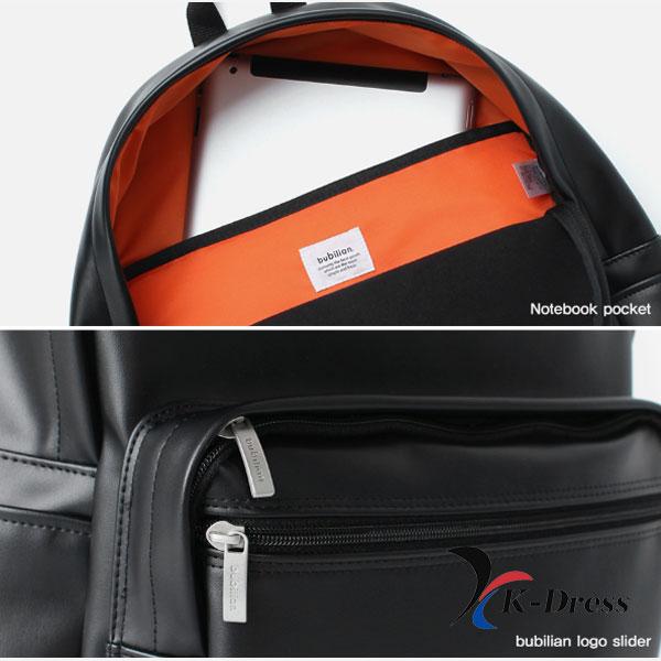 BuBilian Leather BLACK Daily Unisex Travel Backpack for Students, Laptop Bag for Professionals