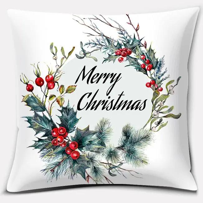 Christmas Decoration Series Pillow Gift Home Office Bedroom Sofa Car Cushion Cover