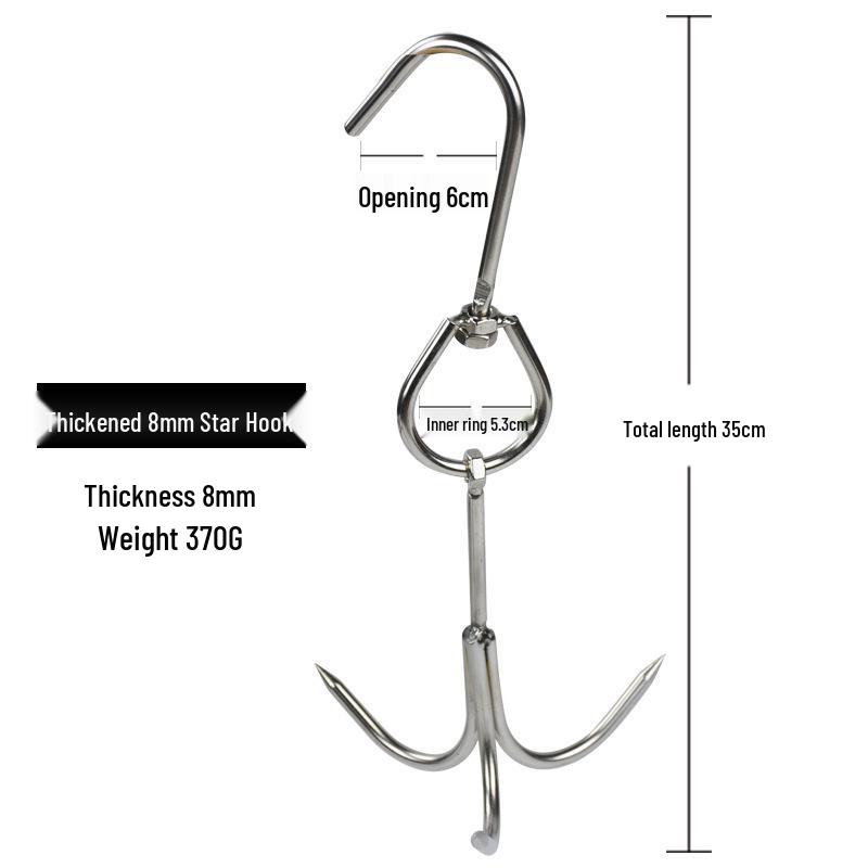 Stainless Steel Meat Hanging Hook for Beef, Char Siu, and Mutton - Slaughterhouse Grade