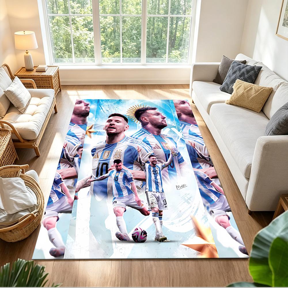 Lionel Messi Soccer Legend Carpet Design for Game Room Entryway Outdoor Study room Antislip Carpet Decorate Offices