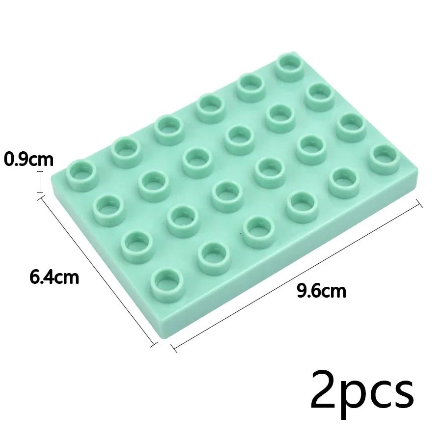 Double Sided Plate Creative Large Particle Double Floors Building Block BasePlate DIY Bricks Compatible Big Size Kid Toy Duploes