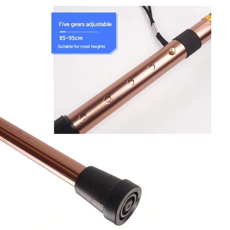 Walking Sticks Aluminum Alloy Climbing Cane Telescopic Folding Climbing and Hiking Cane Trekking Pole Elderly Cane