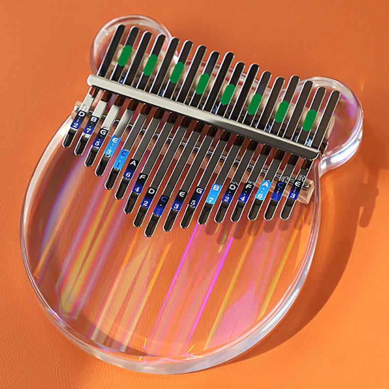 Průhledné Profesionální Kalimba Klávesové Nástroje 17 Tónů Roztomilá Kalimba Krásný Dárek Hudební Nástroj Učení Volný Čas Zábava Prstové Piano