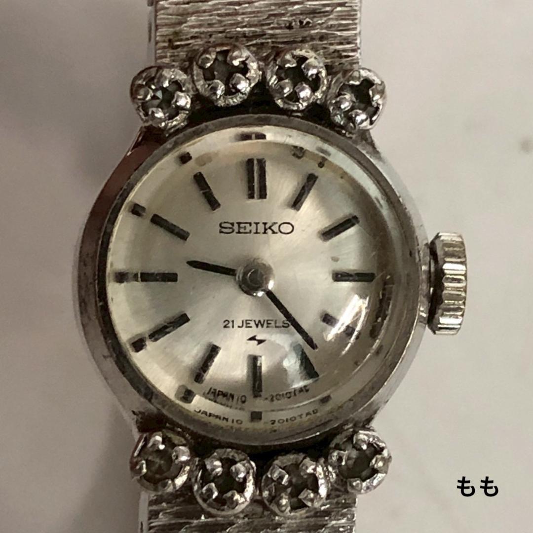 Used SEIKO Seiko ladies watch 21 jewels antique manual winding watch analog working item working item rare collection ladies watch