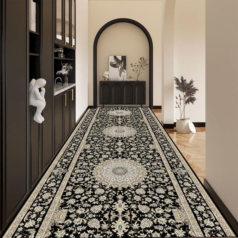 Persian Retro Long Runners Carpet Light Luxury Decoration Home Doorway Corridor Rugs Custom Stair Hall Passageway Non-slip Mat