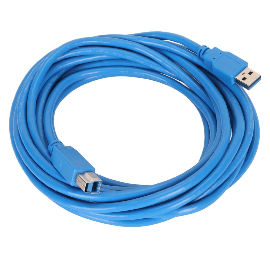 USB 3.0 Cable A to B Male to Male High Speed Square Opening Printer Accessories 5meter