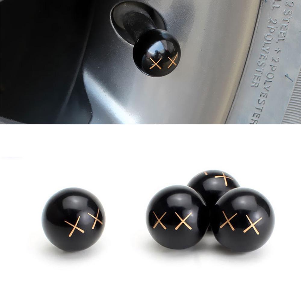 

4 шт. универсальные автомобильные колпаки на колеса, колпачки для клапанов шин, воздушные колпачки, милый шарик, автомобильный Стайлинг, велосипед, мотоцикл