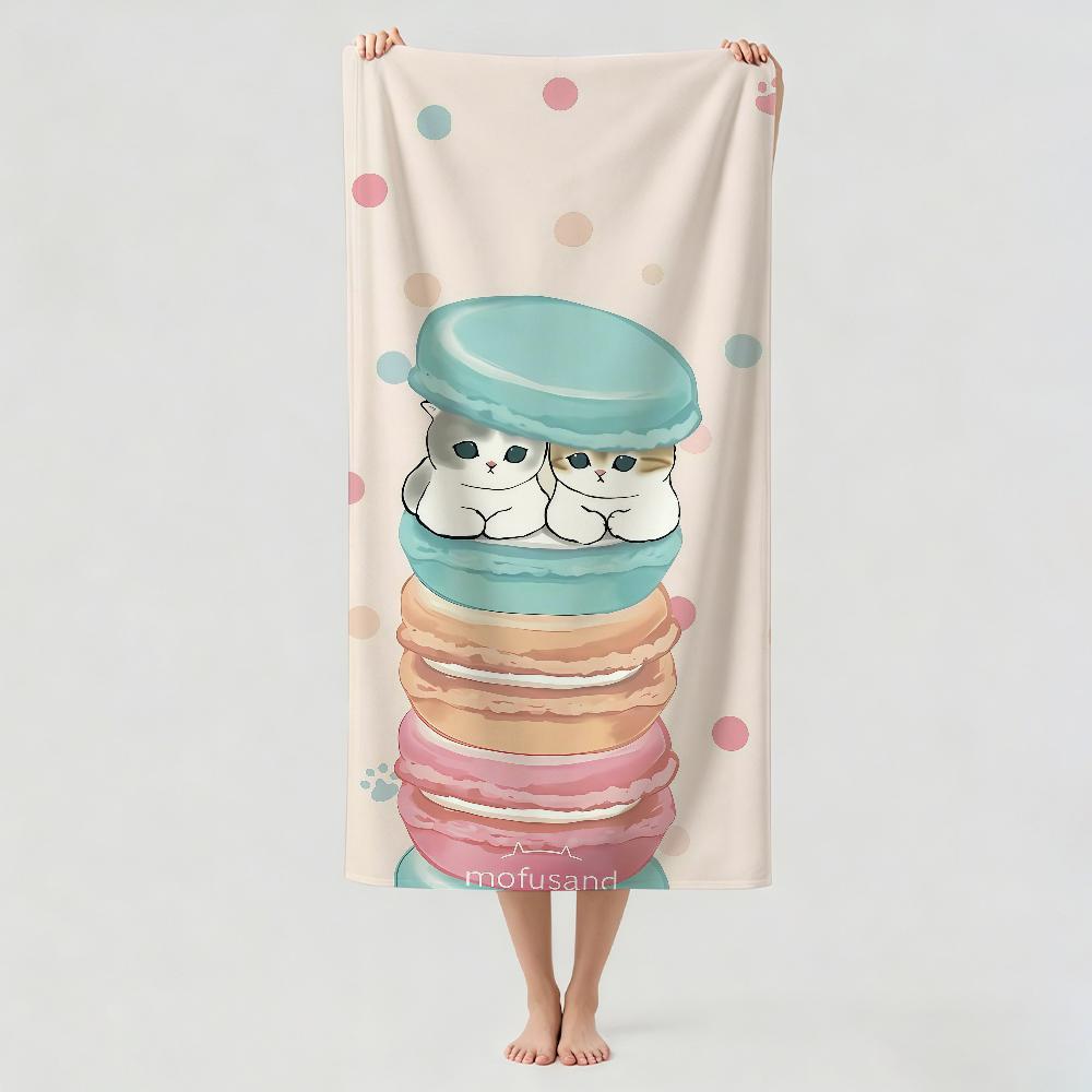 Cartoon cute M-mofusand Towel Drying Bath Towel Applicable To Light Swimming Camping Yoga Beach Out