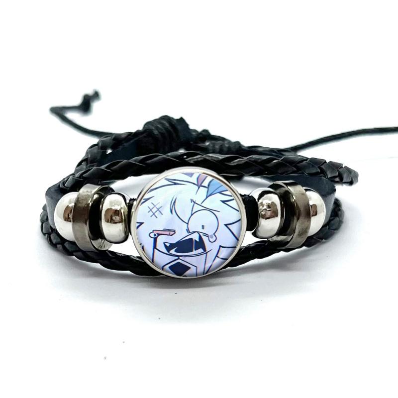 Carini FPE Cartone Animato Gioco Braccialetti in Pelle Claire Engel Braccialetti Intrecciati Multistrato Bangles Gioielli Fatti a Mano Regali