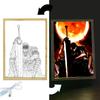 Anime Figure Light Painting Photo Frame Berserk Behelit Griffith Action Figures Led Lamps Room Decor  Chirstmas Gifts moon Lamp