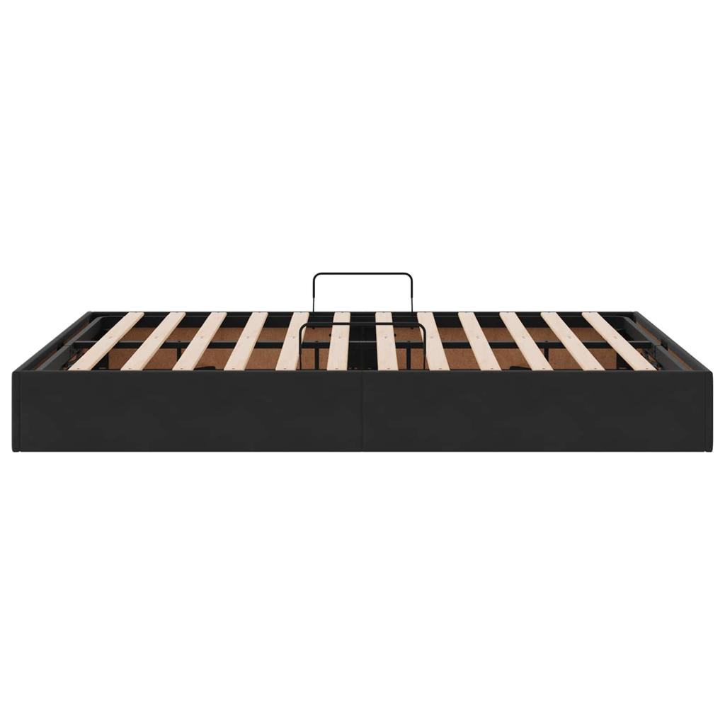 Ottoman Bed Frame with Storage Black 140 x 200 cm Velvet