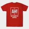 Taglia Asiatica Uomo T-shirt Nera Stampata Ah L'Elemento Sorpresa Divertente Scienza Chimica Umorismo Stampa Senza Taglio Maglietta di Cotone