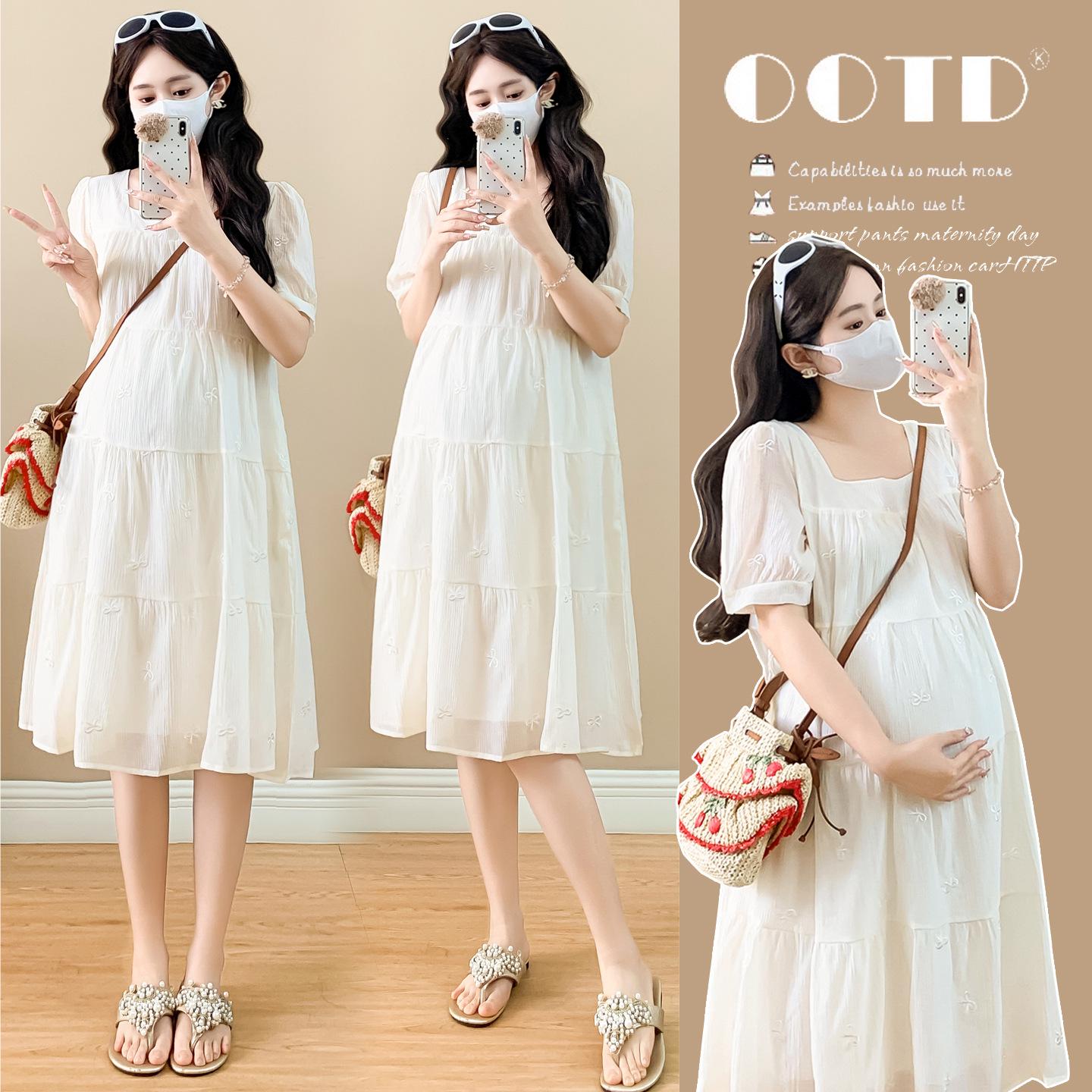 2026 Summer Sweet Maternity Plus Size Dress L