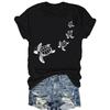 Womens Fashionable Short Sleeve T Shirt Sea Turtle Print Round Neckline
