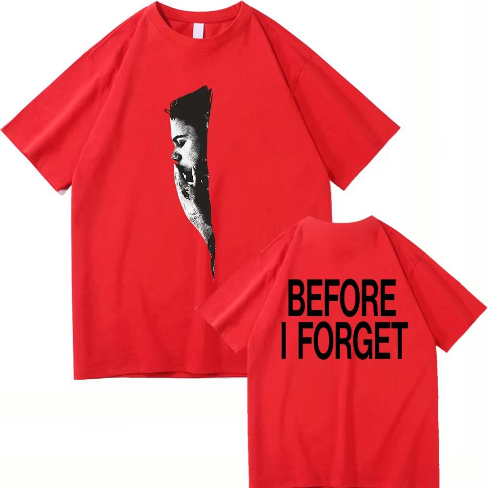 The Kid Laroi Before I Forget Tee Shirt 2026 New Album Menwomen Clothing Harajuku High Quality Tops pure Cotton TShirts Vintage