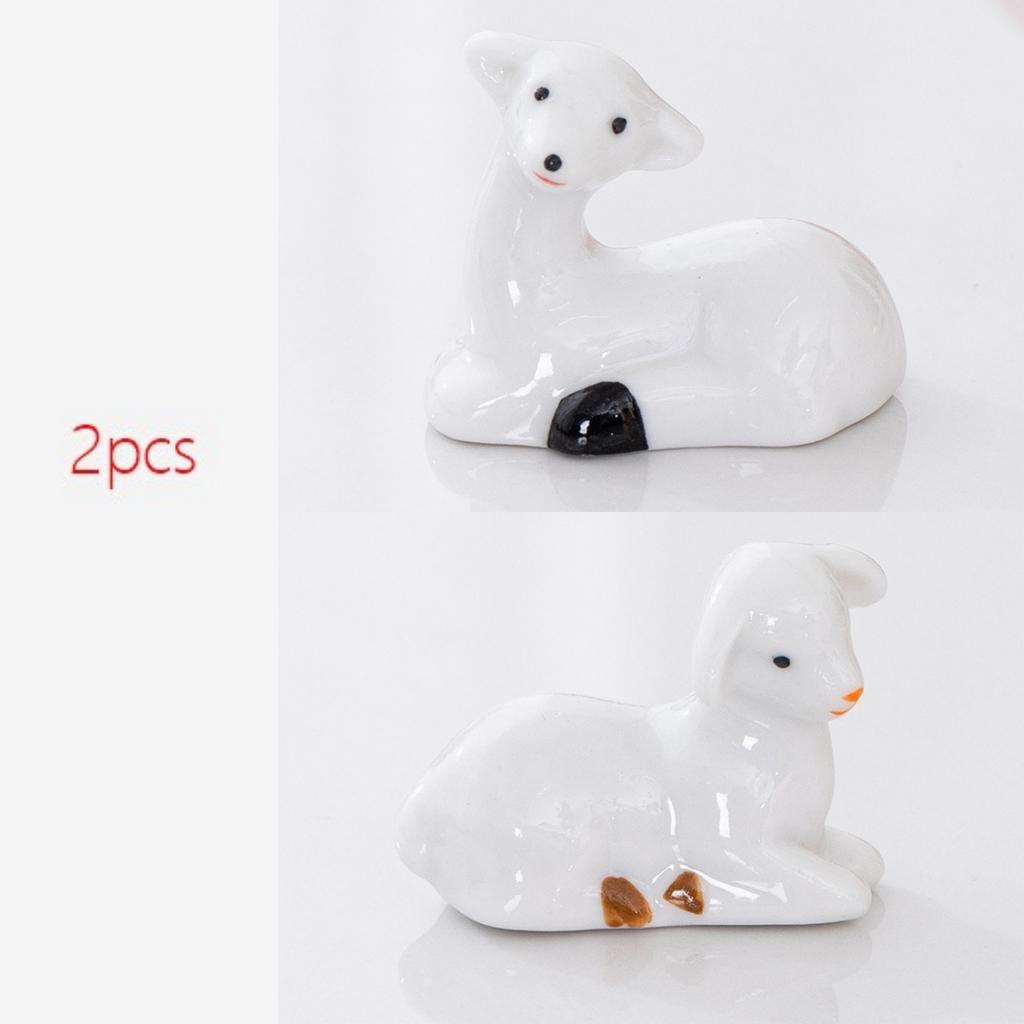1/2 PCS Sheep Ceramic Chopstick Holder Japanese Style Tableware Underglaze Restaurant Simple Spoon Bracket Utensil for Kitchen