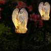 1Pc Solar Angel Lamp Statue Resin Lamp European Decorative Landscape Lamp, Outdoor, Decorative Lawn Floor Lamp
