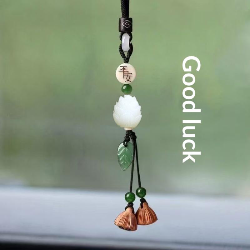 

Украшения с хурмой/лотосом Автомобильные подвески Аксессуары для интерьера автомобиля Талисман Удачи Подвески на зеркало заднего вида Подарок A6