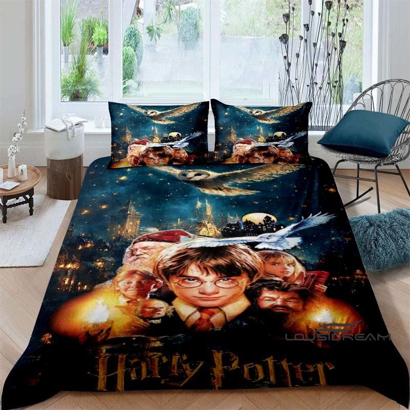 HD Image H — Harry Potter Bedding Set: 3D-Printed Cartoon Duvet Cover — Soft, Comfortable