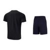 Under Armour Pull Imprimé Lettres Col Ras du Cou T-Shirt Et Short Taille Moyenne à Taille Élastique Ensemble Sportif Décontracté Ensembles Homme 22500518-001+24500201-409