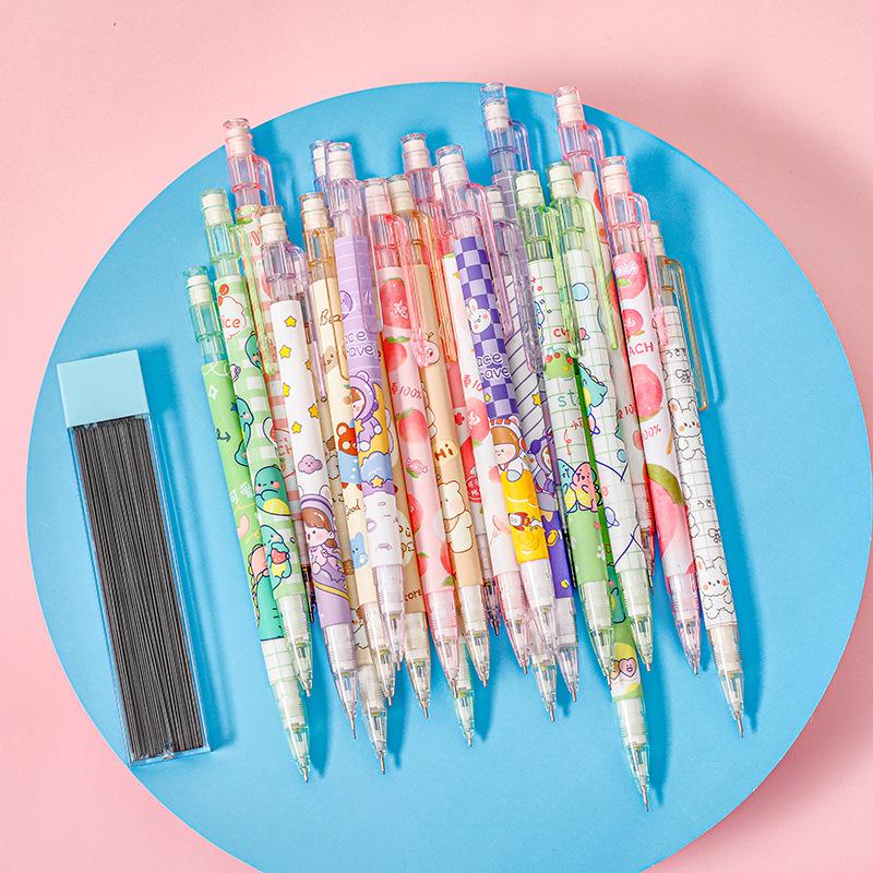 0,5 mm Persika Mekanisk Blyertspenna för Grundskoleelever, Högvärdigt Skrivmaterial, Kontinuerlig Stift