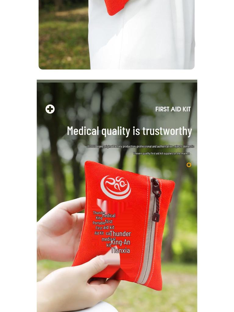 Thunder King Portable Emergency First Aid Kit for Cars and Outdoors