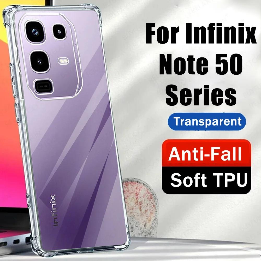 

Transparent Shockproof Cover For Infinix Note 50 Pro Plus 50S 50X 40 Hot 50i 50 Pro Plus 4G 5G Camera Protect Back Funda Case Infinix Note 40 5G