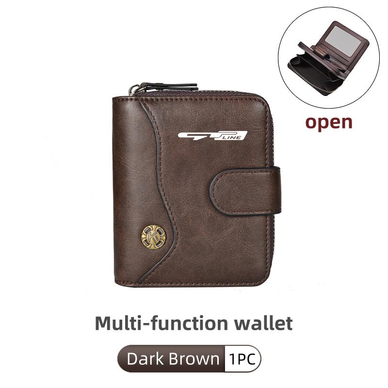 AHK1 Foldable Car Wallet Credit Card Clip Storage Bag Protector Cover For KIA Proceed Sorento Cerato Optima Sportage Ceed Niro Soul