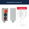 LA53 Explosion-Proof Emergency Stop & Self-Locking Control Switch Box (1H/2H/3H)