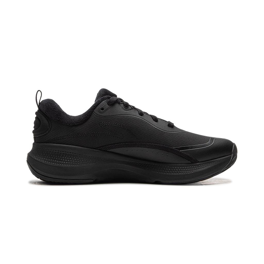 Li Ning Soft Go Fleece Warm Comfortable Thick Sole Fashionable Casual Shoes Men Sneakers Black AGLV081-3