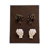Black & Gold Enamel Twist Earrings: Versatile Luxury Studs for Autumn/Winter 2025