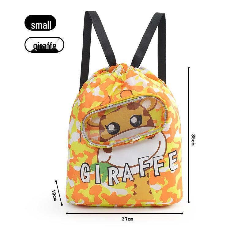 Kids  Cartoon Backpack: Waterproof, Double-Layer, Wet-Dry Separation, for Boys and Girls.