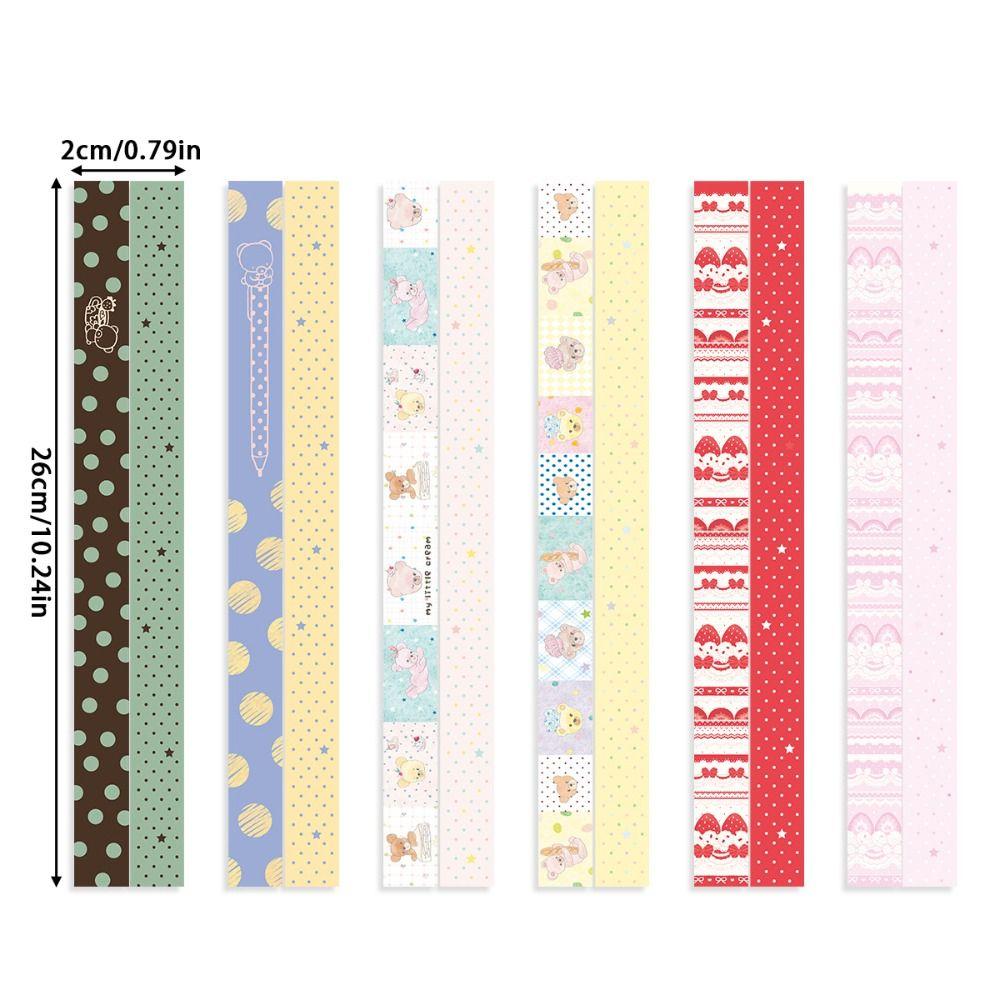 INS Double-sided Pattern Design Notebook Straps Adjustable Star Decor A7/M5 Binder Tie Band Notebook Tie Straps Students