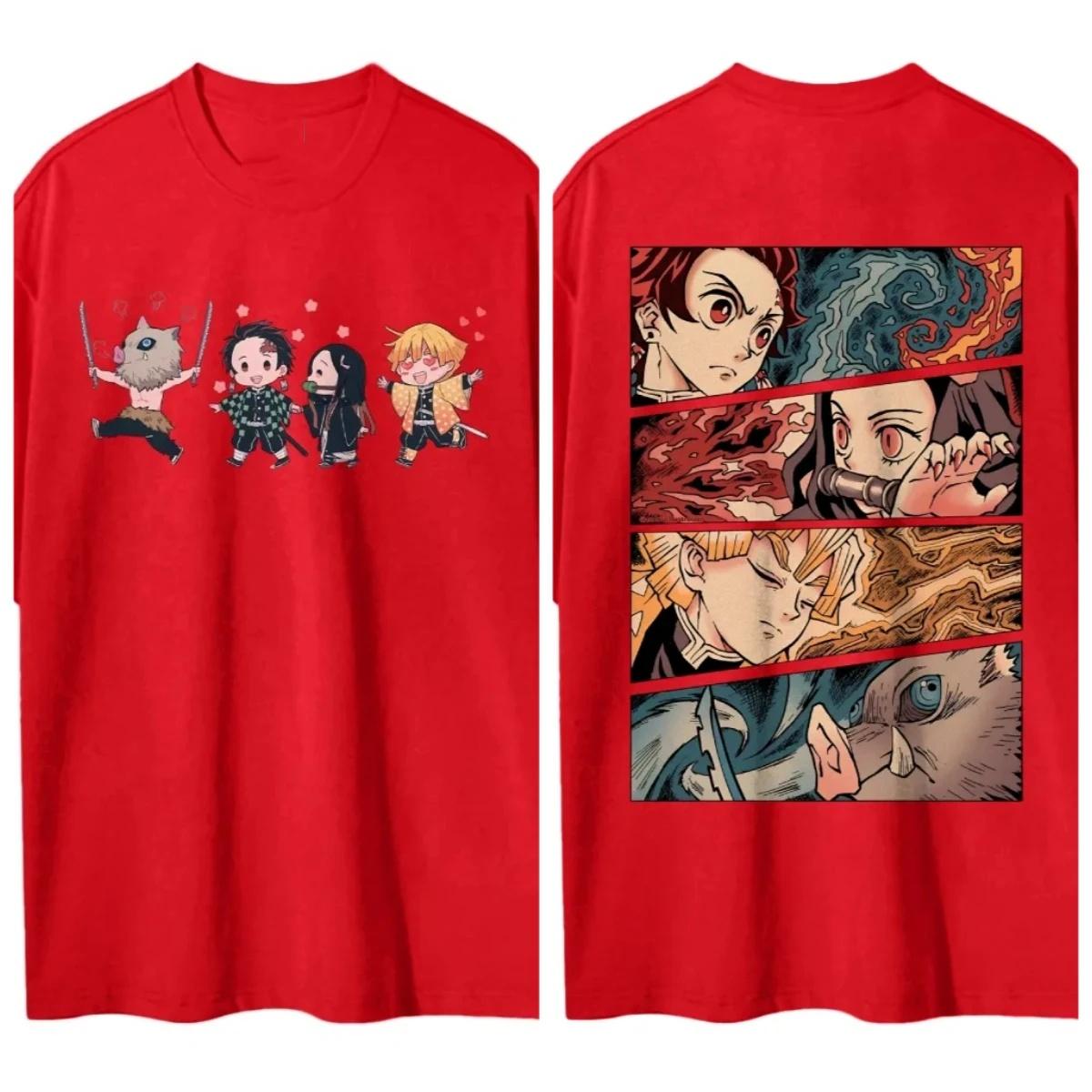 Demon Slayer QVersion Cotton TShirt for Adults and Children Nine Hashira Main Characters Anime Short Sleeve S