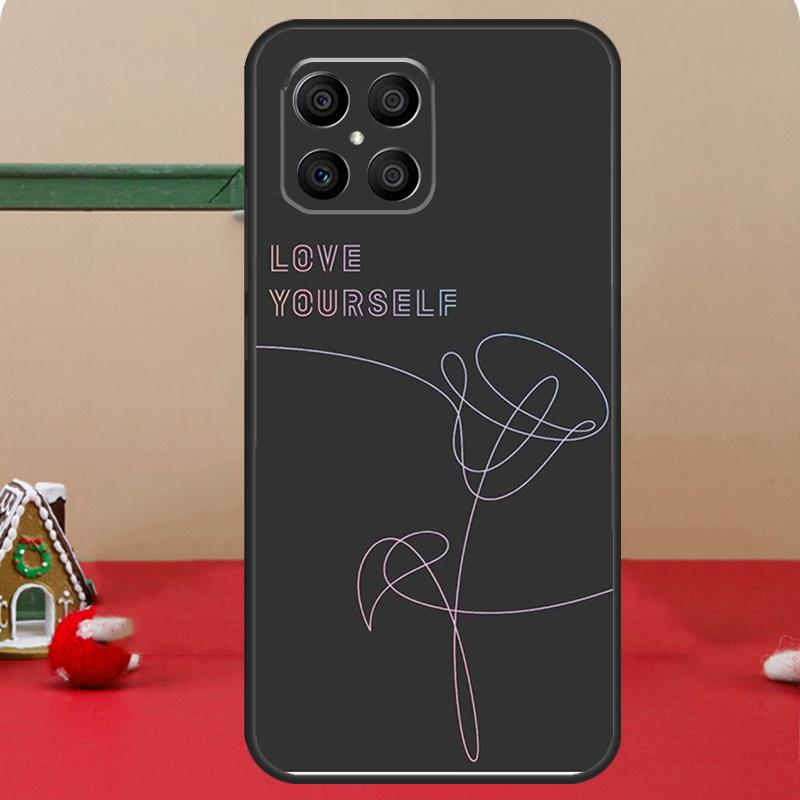 Love Yourself Flower Kpop Case For Honor Magic 7 Lite 5 6 8 Pro Honor 400 200 50 70 90 X8c X8a X8b X9a X9b X9c Cover
