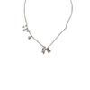 Korean Sweet Bowknot Titanium Steel High-End Clavicle Necklace for Women