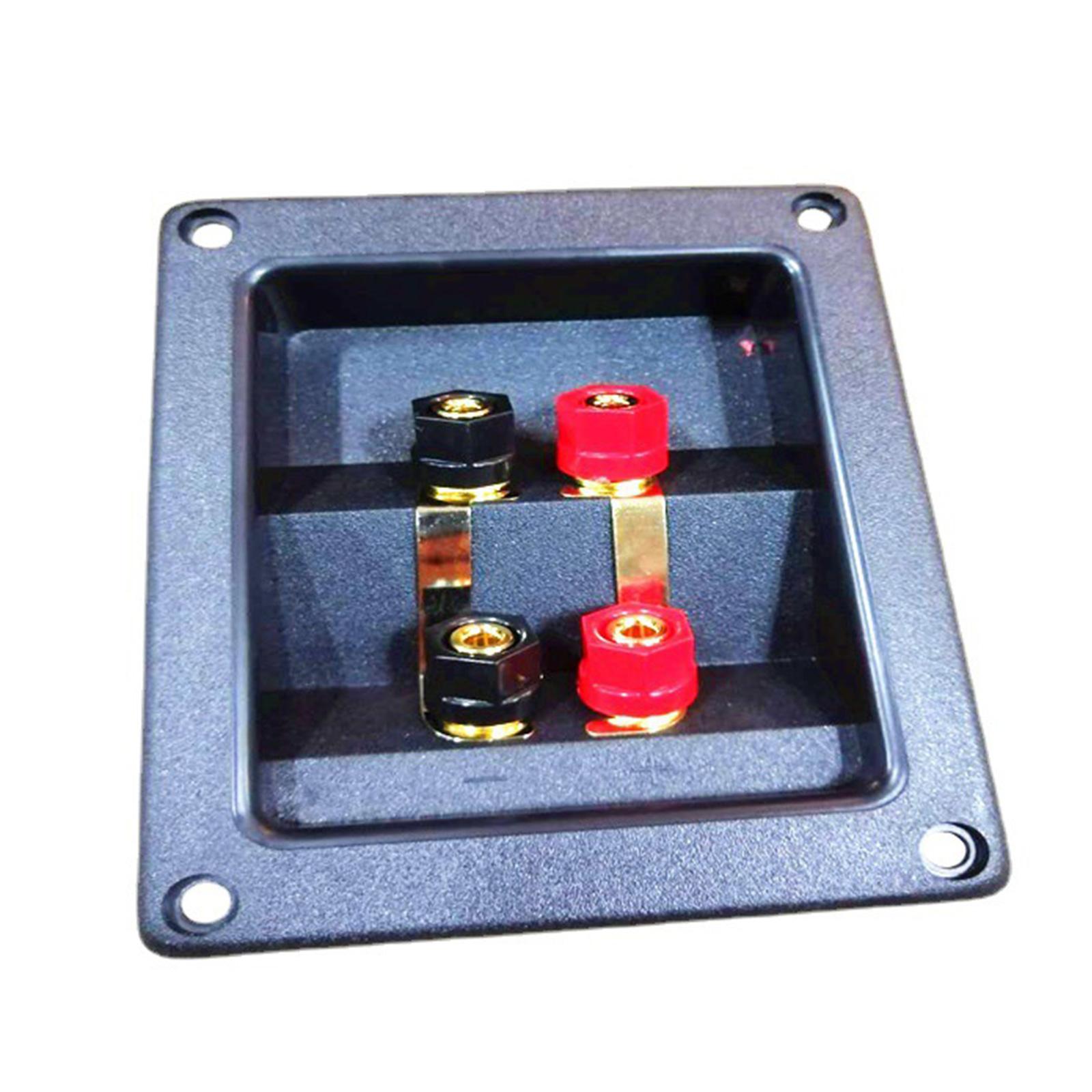 

4-полосный зажим для акустической коробки, клеммная колодка для домашних и автомобильных стереосистем, прямоугольные пружинные чашечные разъемы, задняя панель распределительной коробки для динамиков