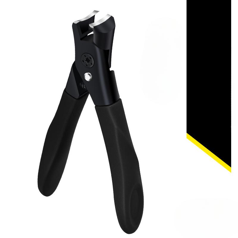 

1 шт. Щипчики для ногтей с толстыми краями, маникюрные кусачки для ногтей, педикюрные инструменты с большим отверстием, защищенные от брызг 1PCS чёрный