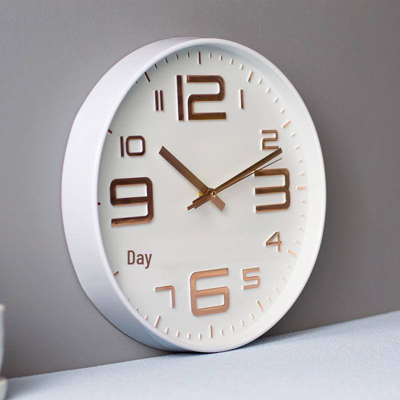 30cm Quartz Silent Wall Clock for Living Room - Creative, Wall-Mounted Design