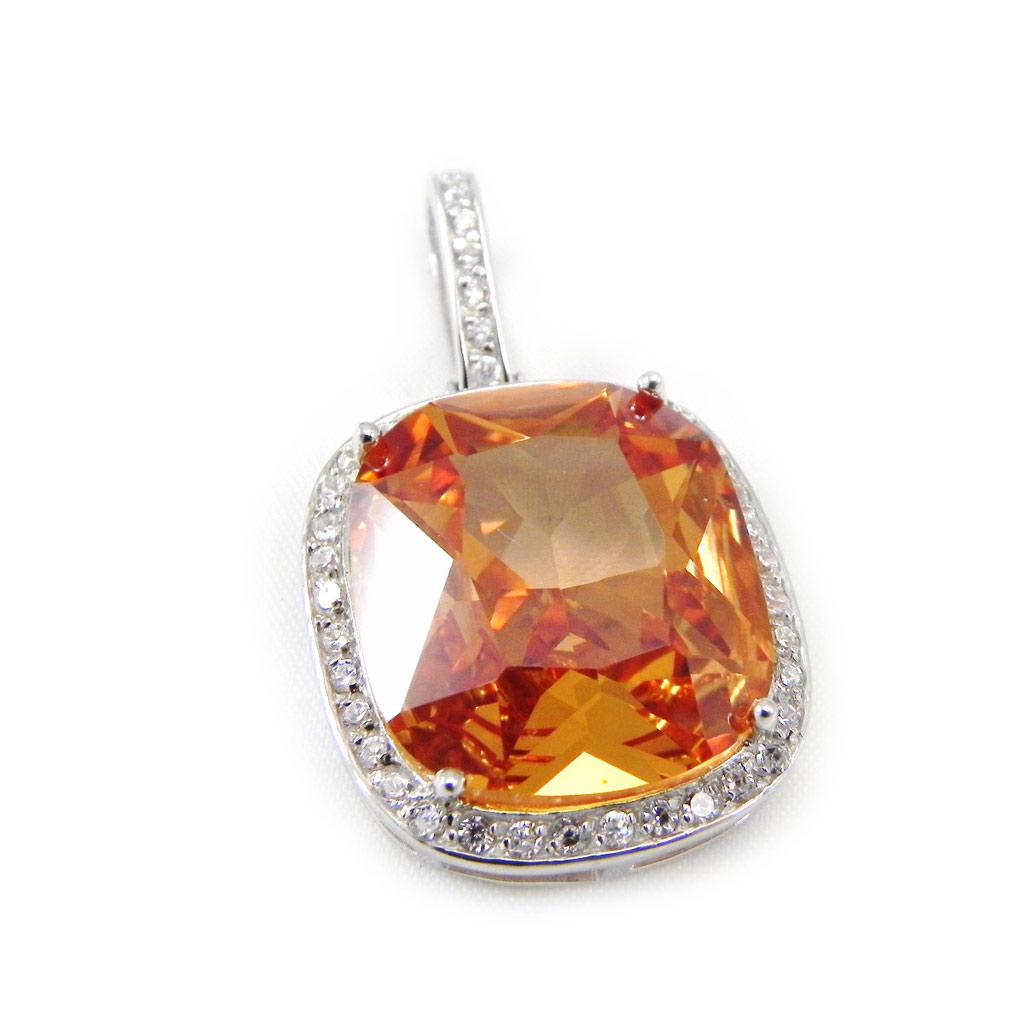 Les Trésors De Lily [G8823] - Pendentif Argent 'Sissi' Ambre Blanc