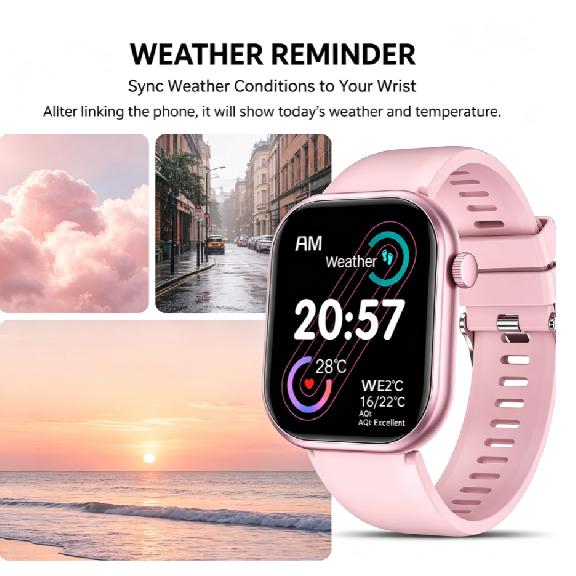 2.01-inch HD Screen Multifunctional Smartwatch Men's Watch Women's Smartwatch. Supports Wireless Calls and Message Alerts Remote Camera and