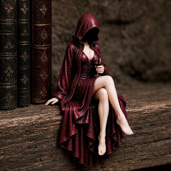 Statua Decorazione Casa Letteraria Gotica Lettore, Statuetta Scheletro Incappucciato in Resina, Statua Seduta con Libro Display Unico per Libreria, Scrivania Biblioteca